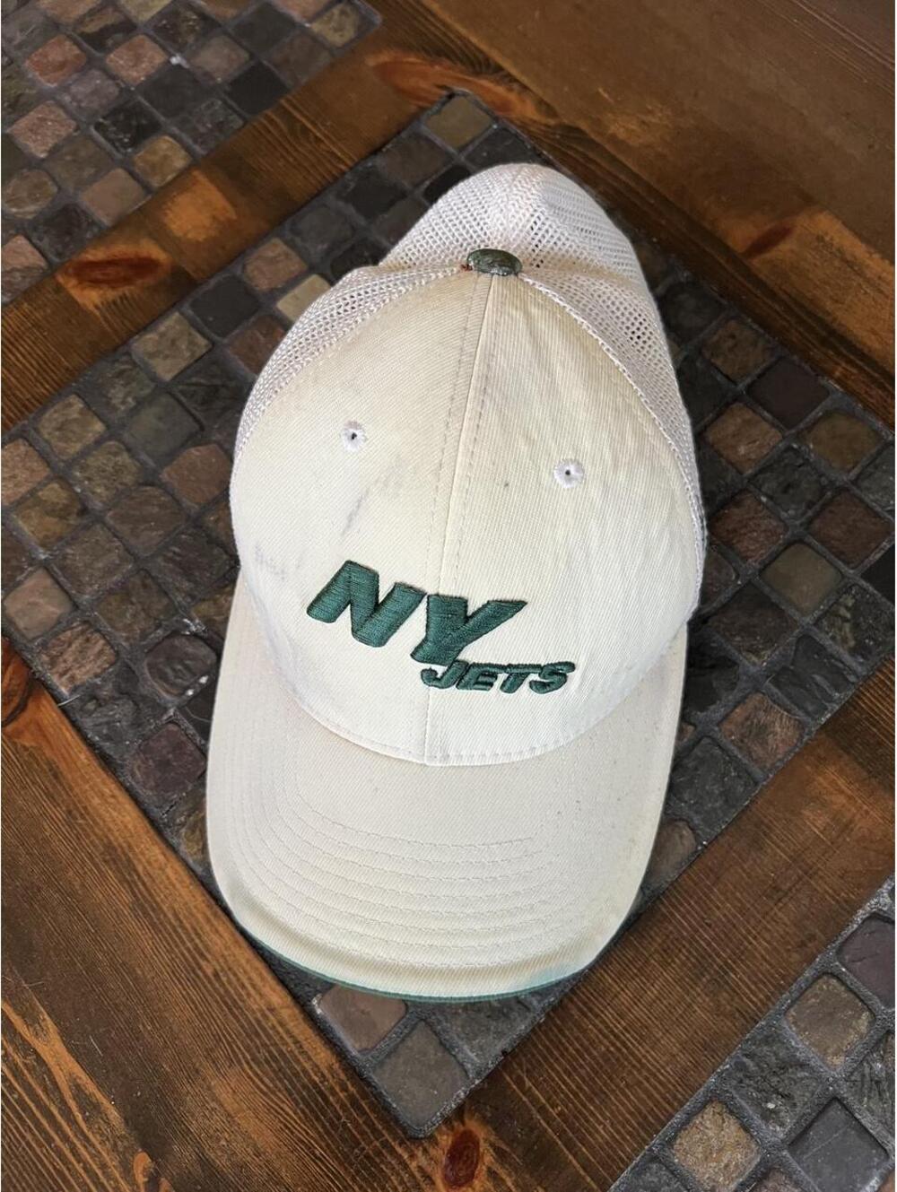 Vintage Y2K New York Jets Joe Klecko #73 Autographed Reebok Trucker Hat L/XL